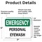 Signmission Personal Eye Wash, 7 in W x Rectangle, Vinyl Decal OS-2PACK-EM-D-57-L-10404 - alternate 6